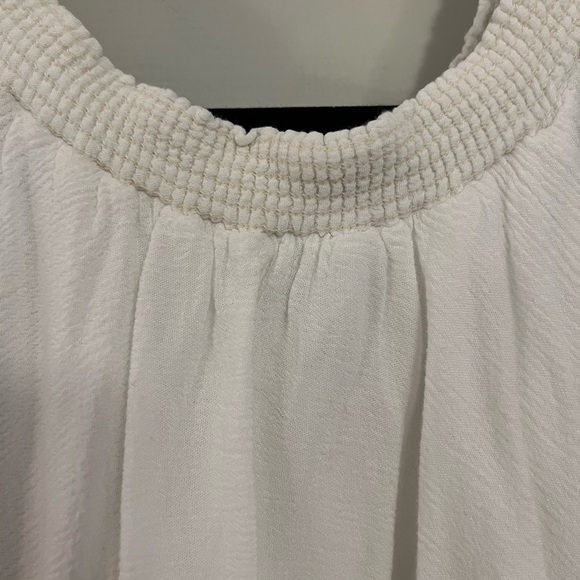 White Show Me Your Mumu Short Sleeve Flutter Blouse size Medium - Picture 8 of 9